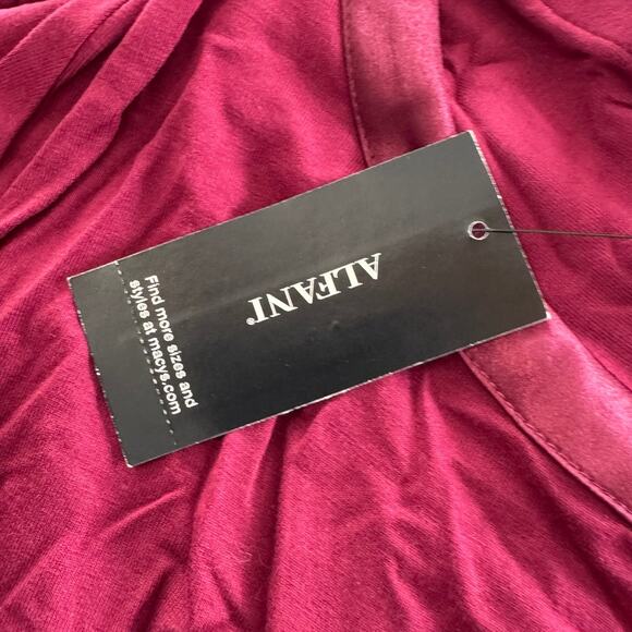 Alfani Large NEW NWT Malbec Purple Red Short Sleeve Top TShirt - Picture 4 of 9